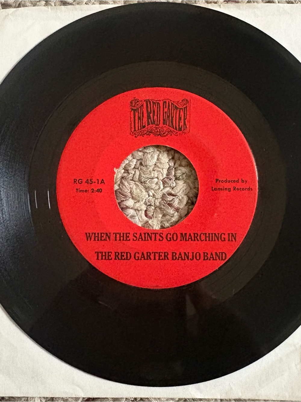 The Red Garter Banjo Band When The Saints Go Marching In 45 RPM Rare VG